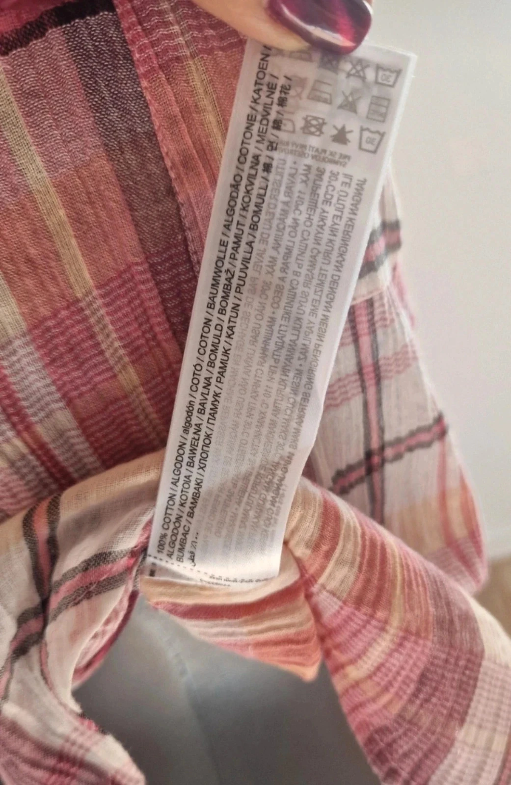 Chemise Mango à carreaux rouge/beige T36 – neuve avec étiquette (modèle rare) – photo 15